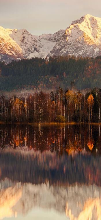 landscape, dawn, reflection Wallpaper 1080x2340