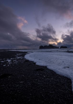 sea waves, sea foam, shore Wallpaper 1668x2388