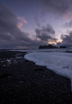 sea waves, sea foam, shore Wallpaper 1640x2360