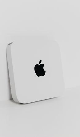 Обои 600x1024 Apple, логотип, эстетика белого