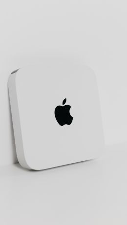 Обои 2160x3840 Apple, логотип, эстетика белого