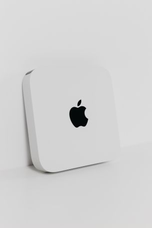 Обои 3648x5472 Apple, логотип, эстетика белого