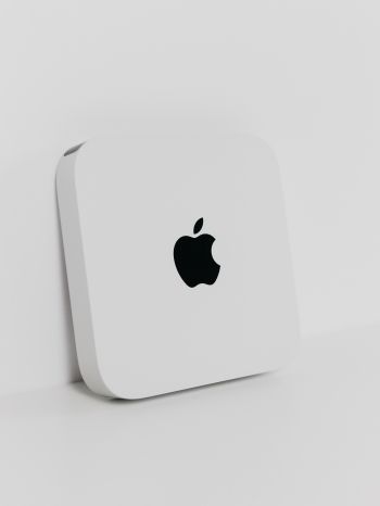 Обои 1536x2048 Apple, логотип, эстетика белого