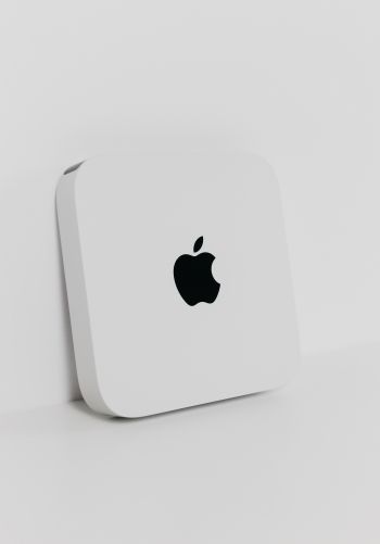 Обои 1668x2388 Apple, логотип, эстетика белого