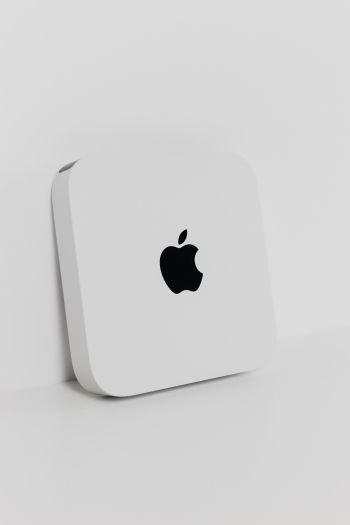 Apple, logo, aesthetics of white Wallpaper 640x960