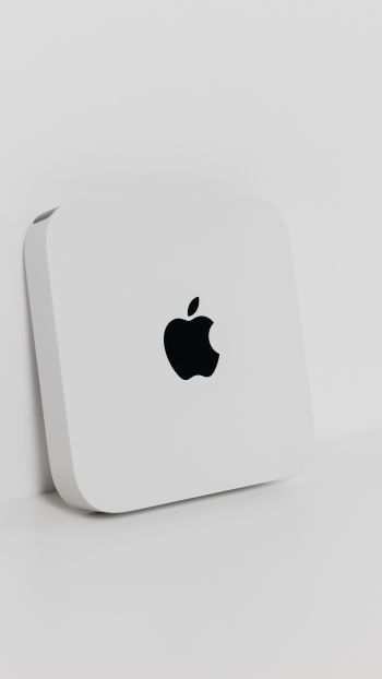 Обои 1080x1920 Apple, логотип, эстетика белого