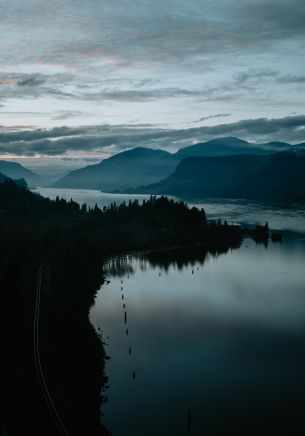 landscape, night, river Wallpaper 1668x2388