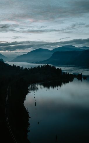 landscape, night, river Wallpaper 1752x2800