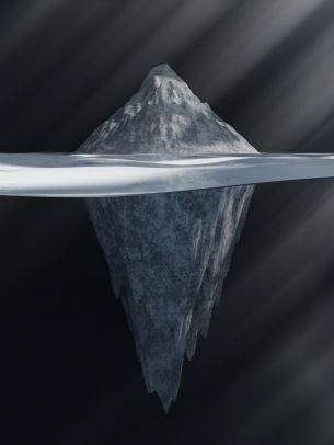 iceberg, ice, gray Wallpaper 3000x4000
