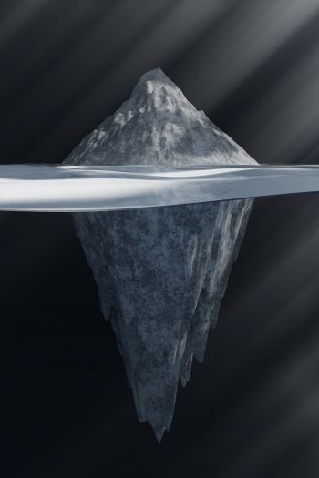iceberg, ice, gray Wallpaper 640x960