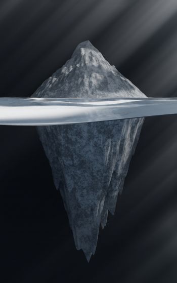 iceberg, ice, gray Wallpaper 1752x2800