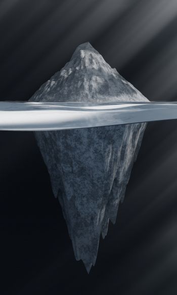 iceberg, ice, gray Wallpaper 1200x2000