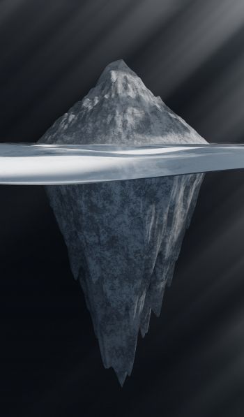 iceberg, ice, gray Wallpaper 600x1024