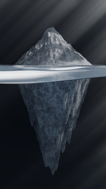 iceberg, ice, gray Wallpaper 640x1136