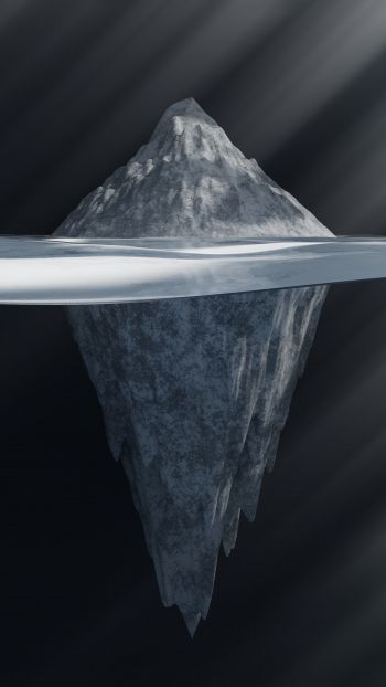iceberg, ice, gray Wallpaper 2160x3840