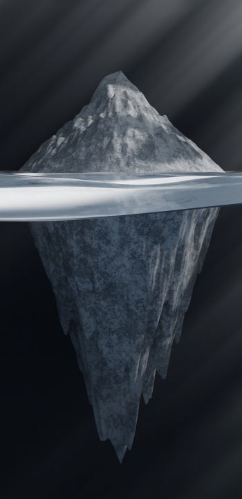 iceberg, ice, gray Wallpaper 1080x2220