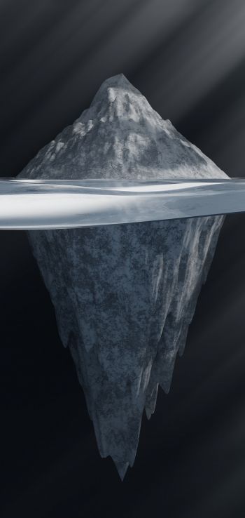 iceberg, ice, gray Wallpaper 1080x2280