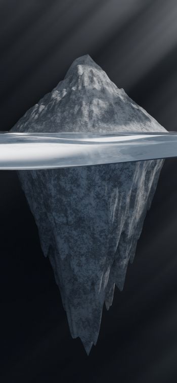 iceberg, ice, gray Wallpaper 1080x2340