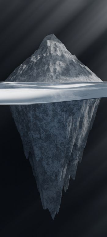 iceberg, ice, gray Wallpaper 720x1600