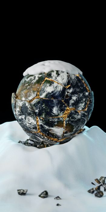 planet earth, abstraction, 3D Wallpaper 720x1440