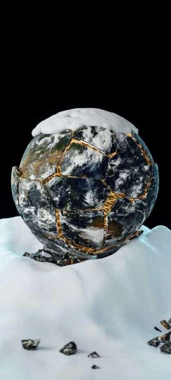 planet earth, abstraction, 3D Wallpaper 720x1600