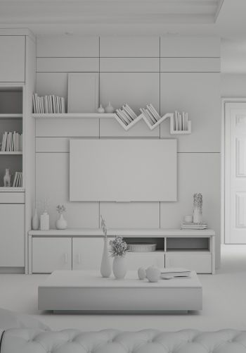 aesthetics of white, interior Wallpaper 1668x2388