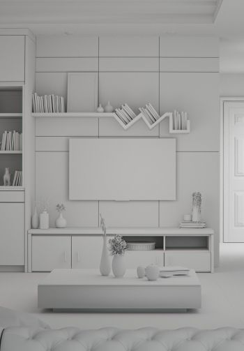 aesthetics of white, interior Wallpaper 1640x2360