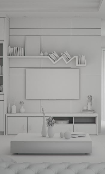 aesthetics of white, interior Wallpaper 1200x2000