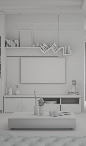 aesthetics of white, interior Wallpaper 600x1024