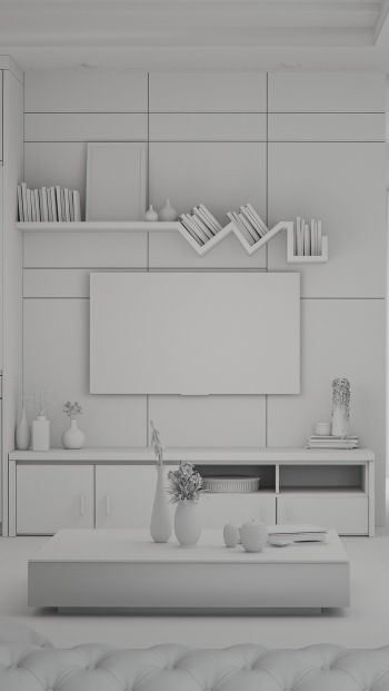 aesthetics of white, interior Wallpaper 640x1136