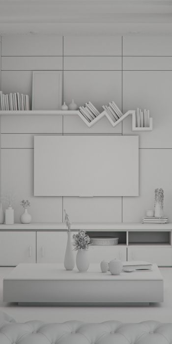 aesthetics of white, interior Wallpaper 720x1440