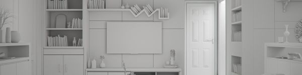 aesthetics of white, interior Wallpaper 1590x400