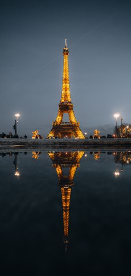 eiffel tower, Paris, France Wallpaper 720x1520