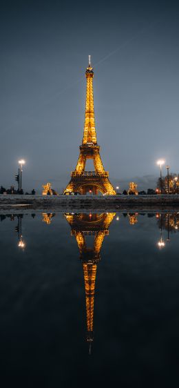 eiffel tower, Paris, France Wallpaper 828x1792