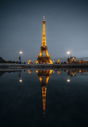 eiffel tower, Paris, France Wallpaper 1640x2360