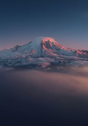 mountain, landscape, purple Wallpaper 1668x2388