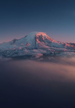 mountain, landscape, purple Wallpaper 1640x2360