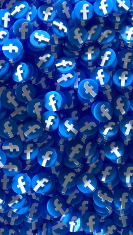 Facebook, logo, blue Wallpaper 640x1136