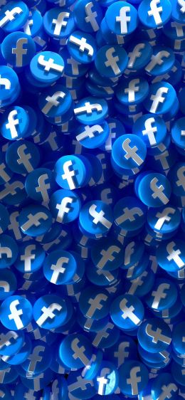 Facebook, logo, blue Wallpaper 828x1792