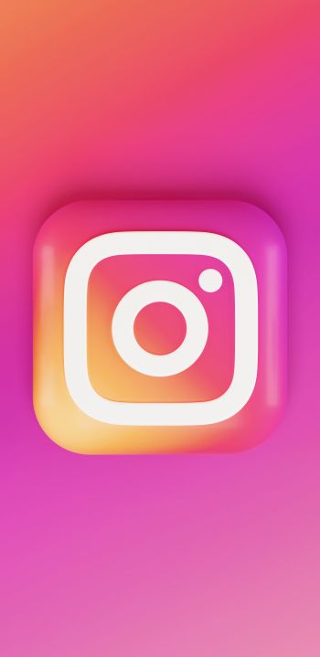 Обои 1440x2960 Instagram, логотип, градиент