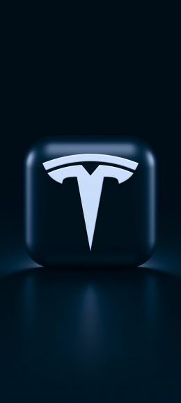 Tesla, logo, black Wallpaper 1080x2400