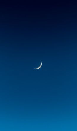 crescent, sky, blue Wallpaper 600x1024