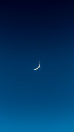 crescent, sky, blue Wallpaper 640x1136