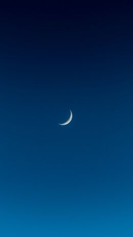 crescent, sky, blue Wallpaper 750x1334