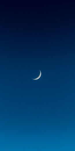 crescent, sky, blue Wallpaper 720x1440