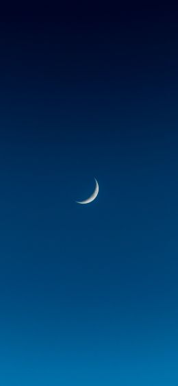 crescent, sky, blue Wallpaper 1080x2340