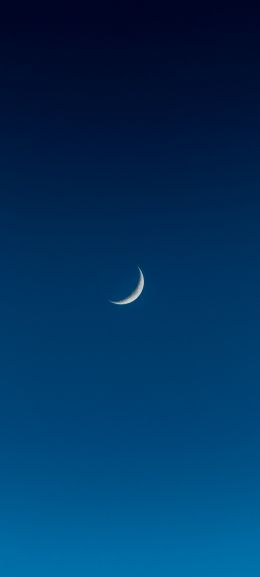 crescent, sky, blue Wallpaper 1080x2400