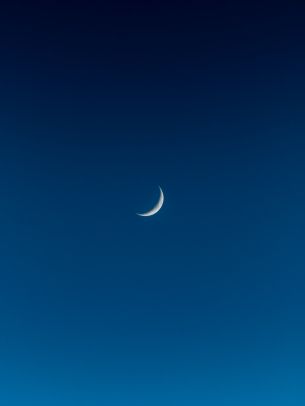 crescent, sky, blue Wallpaper 1668x2224
