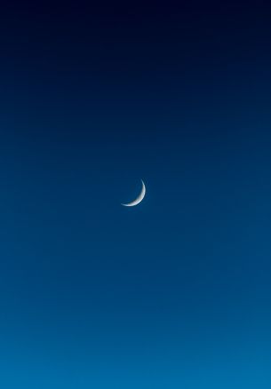crescent, sky, blue Wallpaper 1640x2360