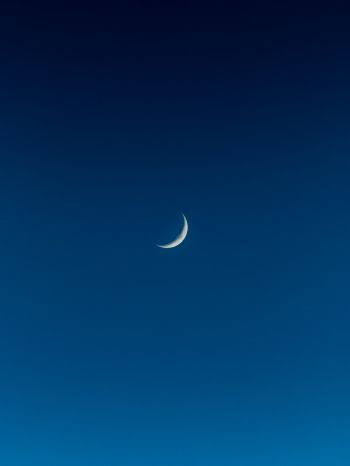 crescent, sky, blue Wallpaper 1668x2224